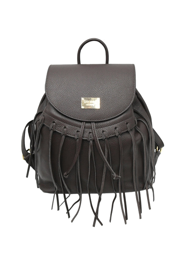 Zaino in vera pelle martellata con frange Valentino Creations V989