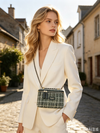 Bauletto in twill Mariella Burani con tracolla intrecciata MB7060