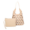 Borsa shopper in ecopelle traforata con pochette interna Valentino Creations VC2024