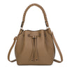 Borsa stile secchiello a coulisse con manico intrecciato Enrico Coveri EC5086