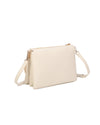 Borsetta pochette in ecopelle con catena a tracolla e fiore ECG609