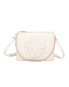 Borsetta pochette in ecopelle con catena a tracolla e fiore ECG609