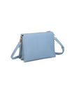 Borsetta pochette in ecopelle con catena a tracolla e fiore ECG609