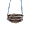 Borsetta pochette in ecopelle con catena a tracolla e fiore ECG609