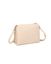 Borsetta pochette in ecopelle con catena a tracolla e fiore ECG609