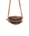 Borsetta pochette in ecopelle con catena a tracolla e fiore ECG609