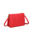 Borsetta pochette in ecopelle con catena a tracolla e fiore ECG609