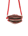 Borsetta pochette in ecopelle con catena a tracolla e fiore ECG609