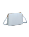 Borsetta pochette in ecopelle con catena a tracolla e fiore ECG609