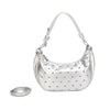 Borsa ecopelle a spalla con borchie e tracolla a filo MB020