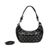 Borsa ecopelle a spalla con borchie e tracolla a filo MB020