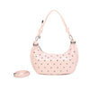 Borsa ecopelle a spalla con borchie e tracolla a filo MB020