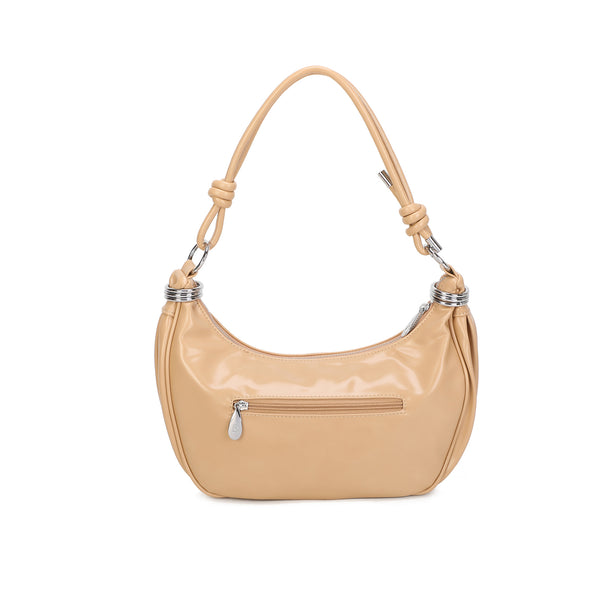 Borsa ecopelle a spalla con borchie e tracolla a filo MB020