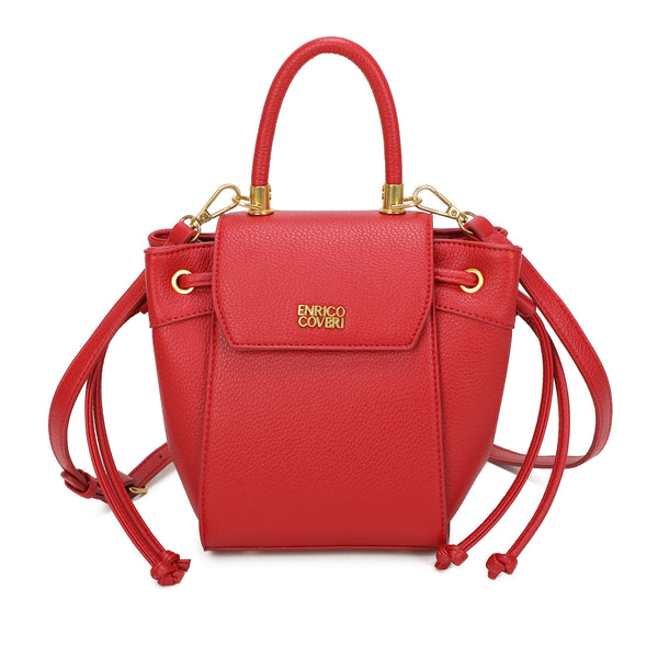 Borsa Enrico Coveri in ecopelle a coulisse con patta EC2266