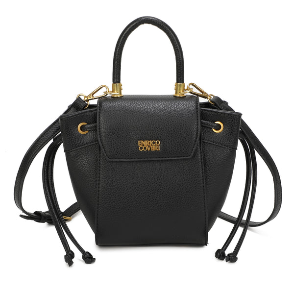 Borsa Enrico Coveri in ecopelle a coulisse con patta EC2266