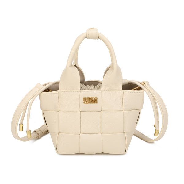 Borsetta in ecopelle a intreccio quadrato Enrico Coveri EC2247