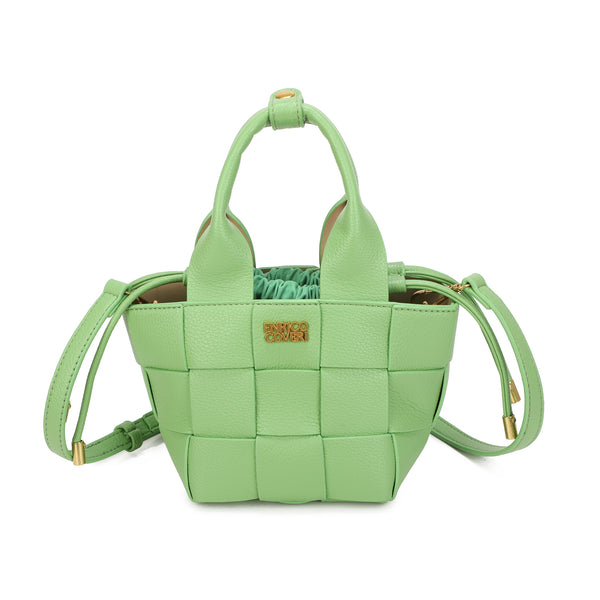 Borsetta in ecopelle a intreccio quadrato Enrico Coveri EC2247