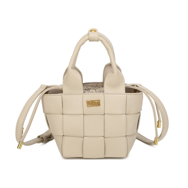 Borsetta in ecopelle a intreccio quadrato Enrico Coveri EC2247