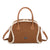 Borsa bauletto in ecopelle scamosciata e bordo in fur sintetica MB052