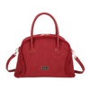 Borsa bauletto in ecopelle scamosciata e bordo in fur sintetica MB052