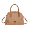 Borsa bauletto in ecopelle scamosciata e bordo in fur sintetica MB052