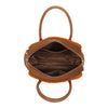 Borsa bauletto in ecopelle scamosciata e bordo in fur sintetica MB052