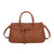 Borsa bauletto in ecopelle martellata con cinturino decorativo e anelli MB038