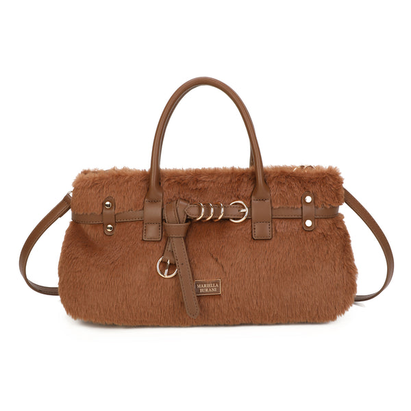 Bauletto in ecopelliccia Mariella Burani con cinturino decorativo MB049