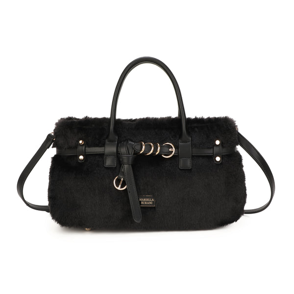 Bauletto in ecopelliccia Mariella Burani con cinturino decorativo MB049