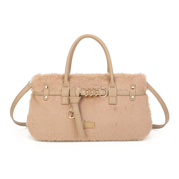 Bauletto in ecopelliccia Mariella Burani con cinturino decorativo MB049