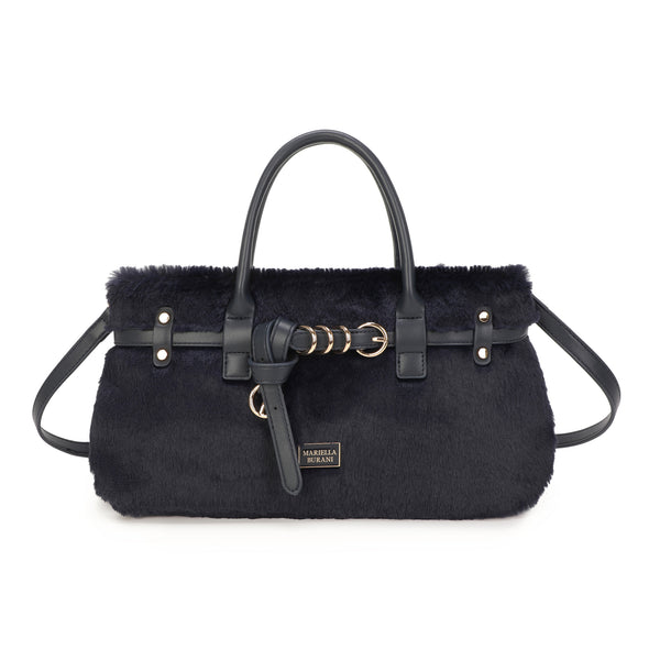 Bauletto in ecopelliccia Mariella Burani con cinturino decorativo MB049