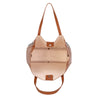 Borsa shopper in ecopelle con borchie e pochette estraibile EC6303