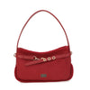 Borsa spalla in ecopelle scamosciata con bordo in pelliccia sintetica MB051