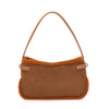 Borsa spalla in ecopelle scamosciata con bordo in pelliccia sintetica MB051