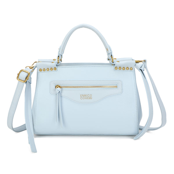 Borsetta messenger in ecopelle con tasca frontale e borchie ENRICO COVERI EC7049