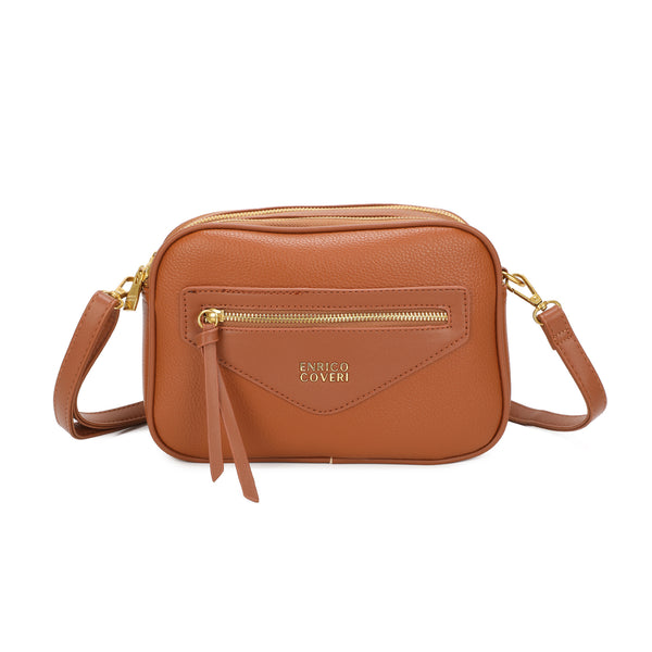 Borsa a tracolla camera bag multicomparto Enrico Coveri in ecopelle EC7057