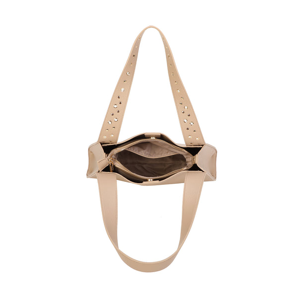 Borsa a spalla in ecopelle con decorazioni in metallo Valentino Creations VC2014