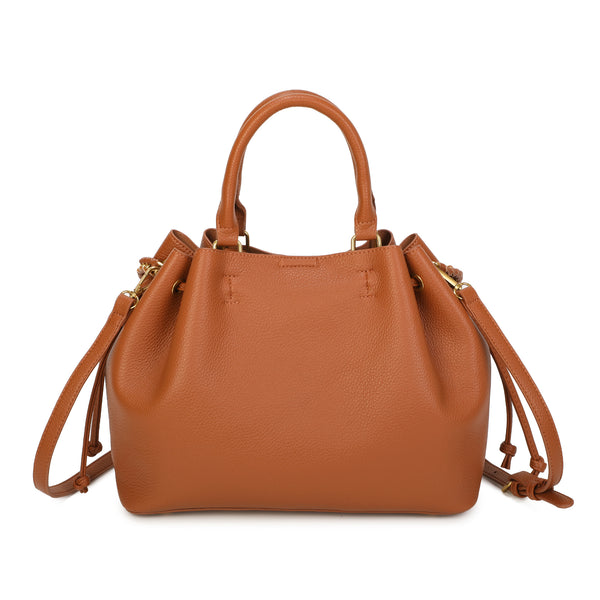 Borsa secchiello a coulisse in ecopelle con catena intrecciata Enrico Coveri EC2260