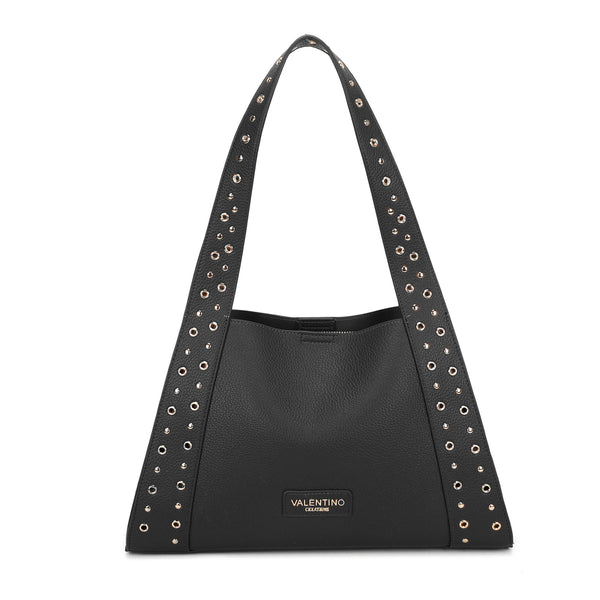 Borsa a spalla in ecopelle con decorazioni in metallo Valentino Creations VC2014