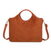 Borsa a mano in ecopelle scamosciata con frange EC6331