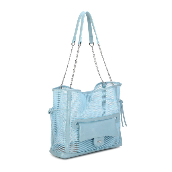 Borsa mare traforata Mariella Burani con coulisse e tasca frontale MB6307