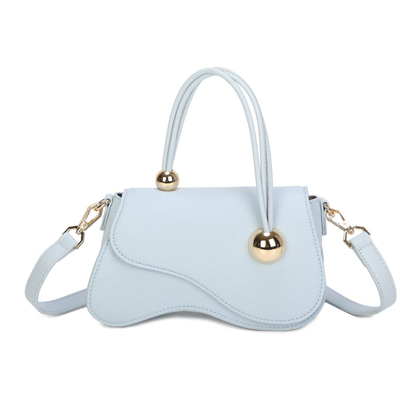 Borsetta sella a mano in ecopelle con sfere decorative VA7073