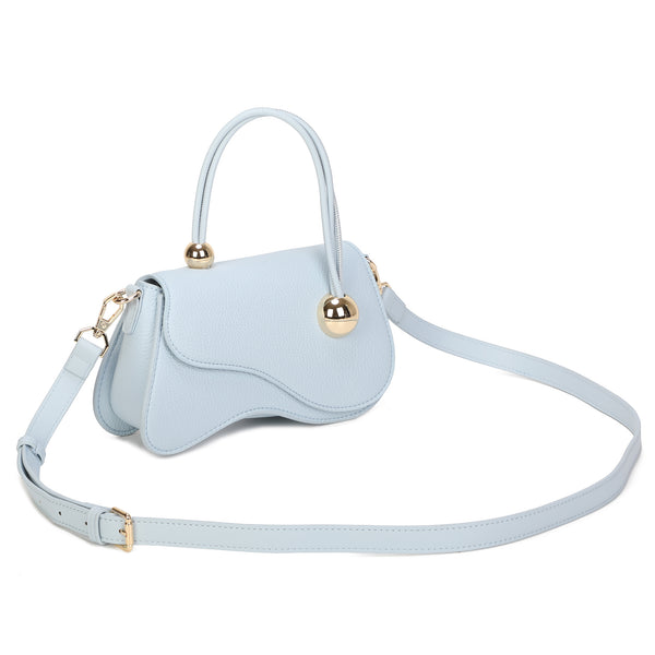 Borsetta sella a mano in ecopelle con sfere decorative VA7073