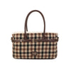 Borsa bauletto in ecopelle e tessuto tartan MB6341