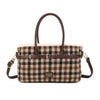 Borsa bauletto in ecopelle e tessuto tartan MB6341