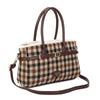 Borsa bauletto in ecopelle e tessuto tartan MB6341