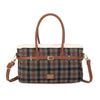 Borsa bauletto in ecopelle e tessuto tartan MB6341