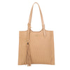 Borsa shopper in ecopelle con traforature e pochette interna MB014