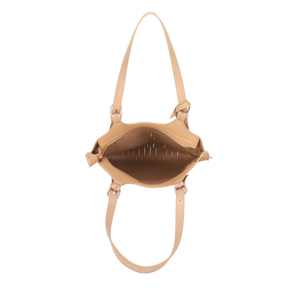 Borsa shopper in ecopelle con traforature e pochette interna MB014