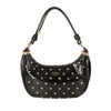 Borsa a spalla in ecopelle con borchie oro/argento MB708